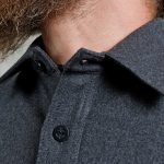 Pike Brothers 1943 CPO Shirt Grey Wool - du00e9tail col