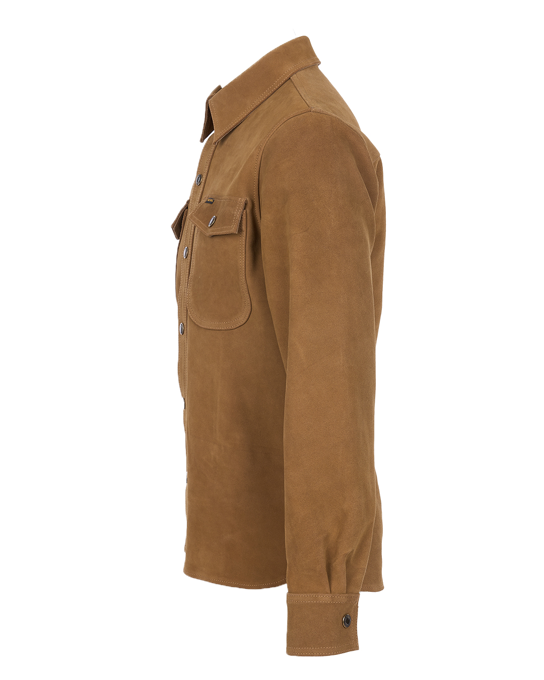 Pike Brothers 1943 CPO Shirt Mulholland Brown cuir - vue manche