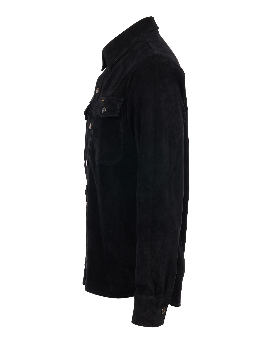 Pike Brothers 1943 CPO Shirt Mulholland Black cuir - vue col