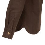 Pike Brothers 1943 CPO Shirt Moleskin Soil Brown - du00e9tail fabric