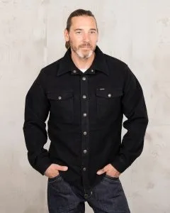 Pike Brothers 1943 CPO Shirt Moleskin Sulphur Black - vue face
