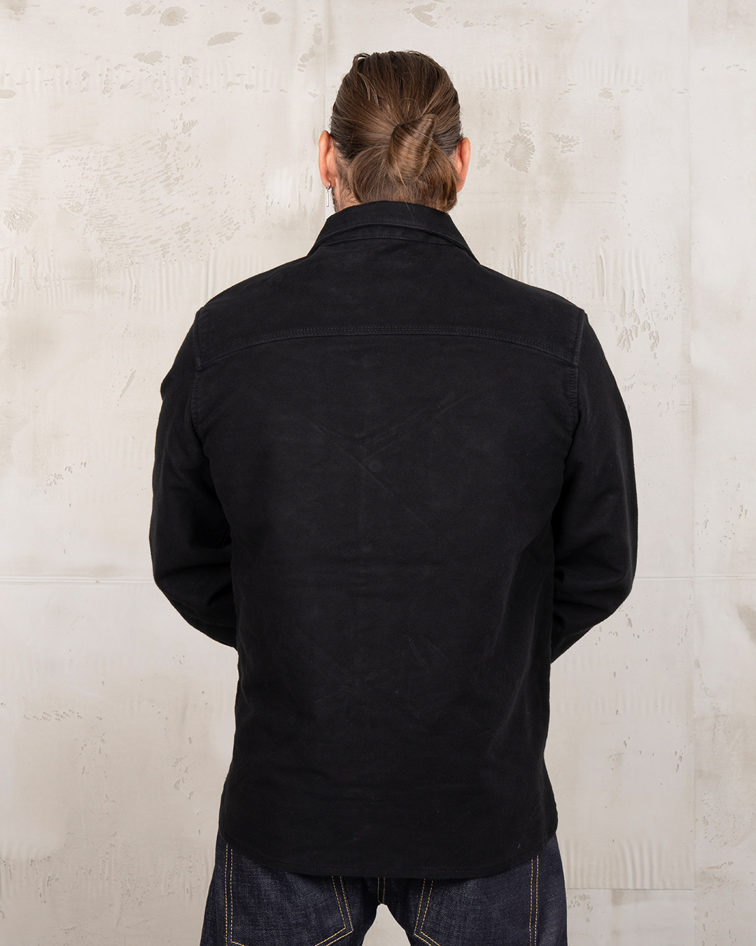 Pike Brothers 1943 CPO Shirt Moleskin Sulphur Black - vue dos