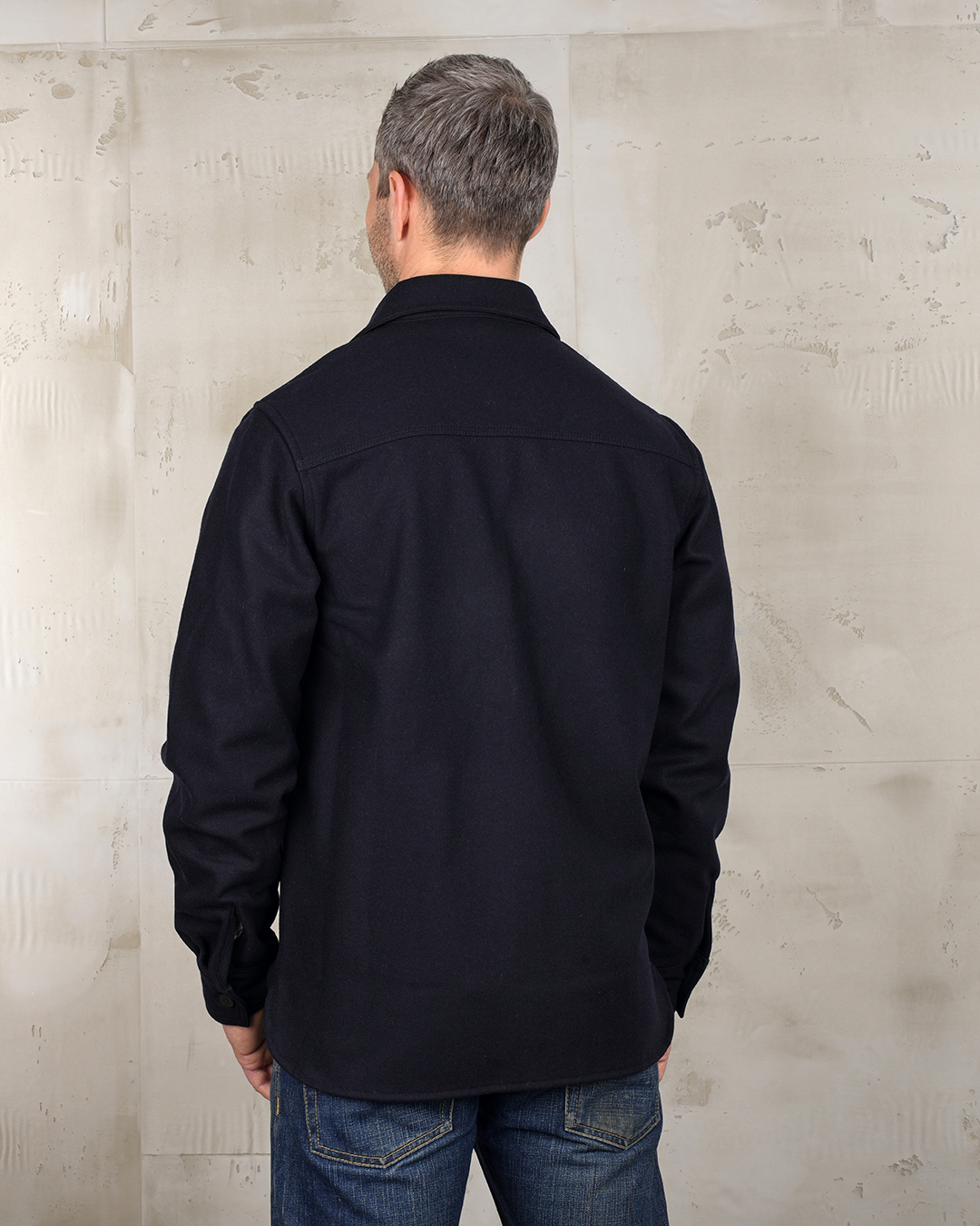 Pike Brothers 1943 CPO Shirt Navy Wool - vue dos