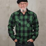Pike Brothers 1943 CPO Shirt Buffalo Green Flannel - vue face