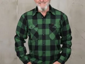Pike Brothers 1943 CPO Shirt Buffalo Green Flannel - front view