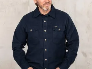 Camisa de suboficial jefe Pike Brothers 1943, color azul marino - vista frontal