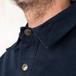 Camisa Pike Brothers 1943 CPO Moleskin Azul Marino - cuello de cola