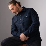 Camisa Pike Brothers 1943 CPO Moleskin Azul Marino - tela du00e9tail