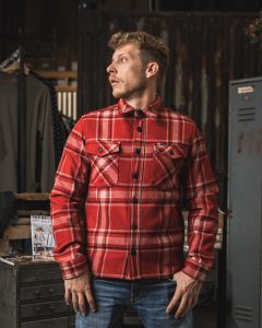 Pike Brothers 1943 CPO Shirt Ohio Red - vue dos