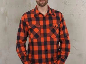 Pike Brothers 1943 CPO Shirt Buffalo Brick Flannel - front view