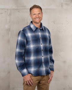 Pike Brothers 1937 Roamer Shirt Livingston Blue O&E - vue face