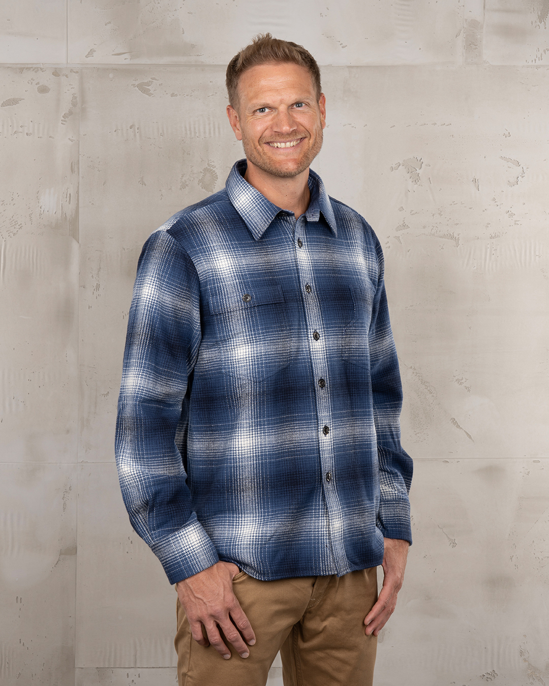 Pike Brothers 1937 Roamer Shirt Livingston Blue O&E - vue face
