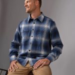 Pike Brothers 1937 Roamer Shirt Livingston Blue O&E - portu00e9e