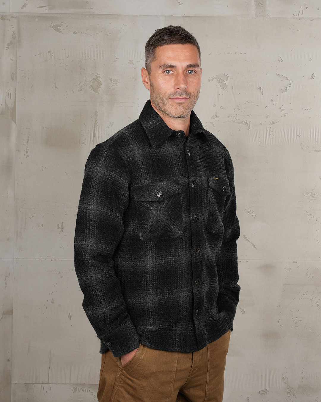 Pike Brothers 1943 CPO Shirt Logan Grey - vue face