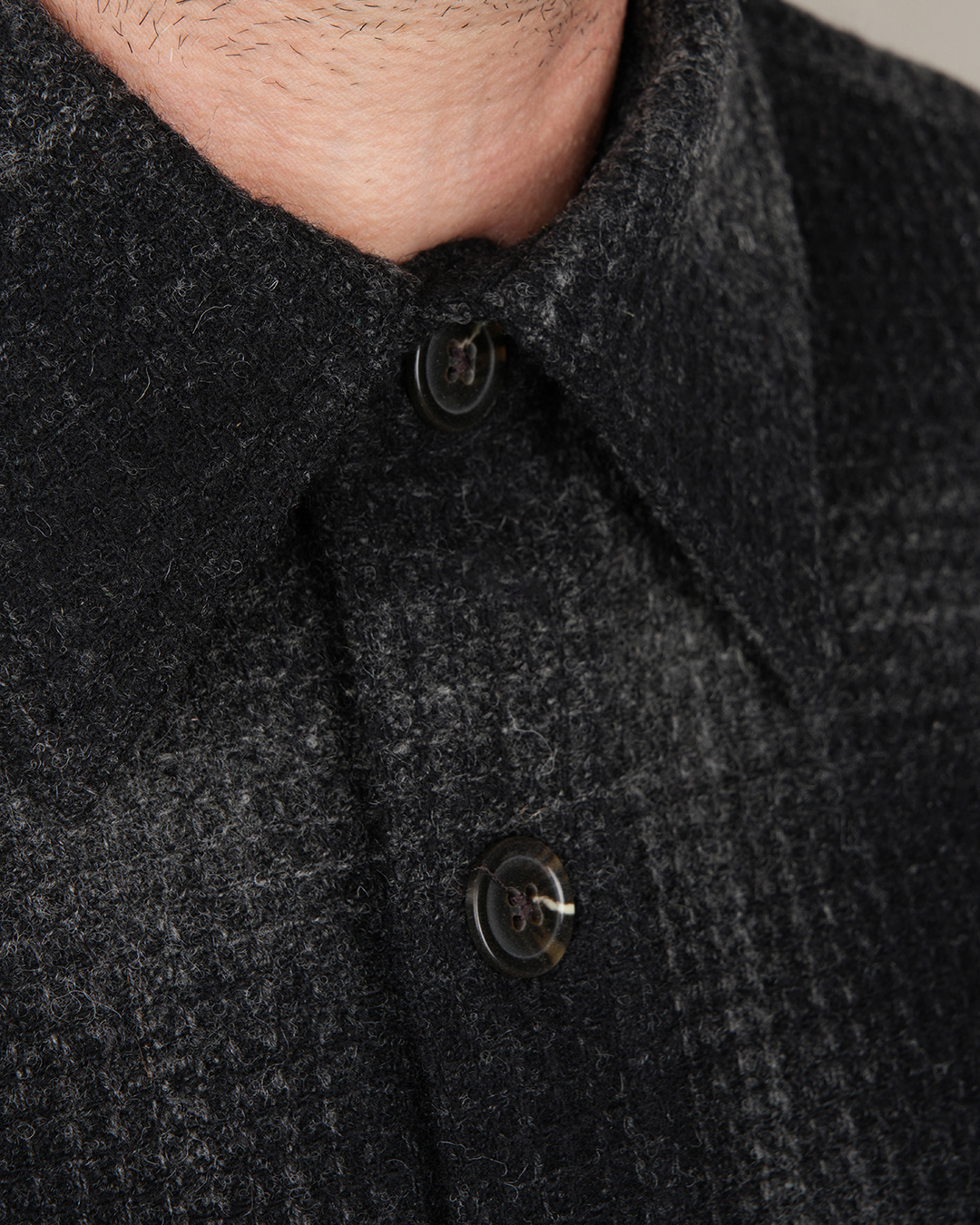 Pike Brothers 1943 CPO Shirt Logan Grey - du00e9tail tissu