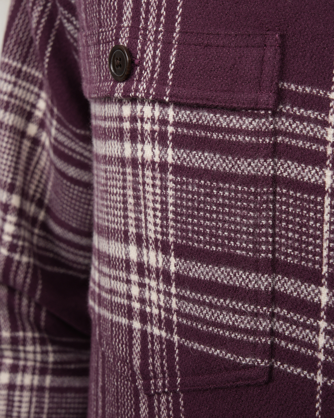 Pike Brothers 1937 Roamer Shirt Livingston Bordeaux - du00e9tail poche
