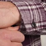 Pike Brothers 1937 Roamer Shirt Livingston Burgundy - du00e9tail collar