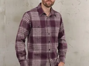 Pike Brothers 1937 Roamer Shirt Livingston Burgundy - front view