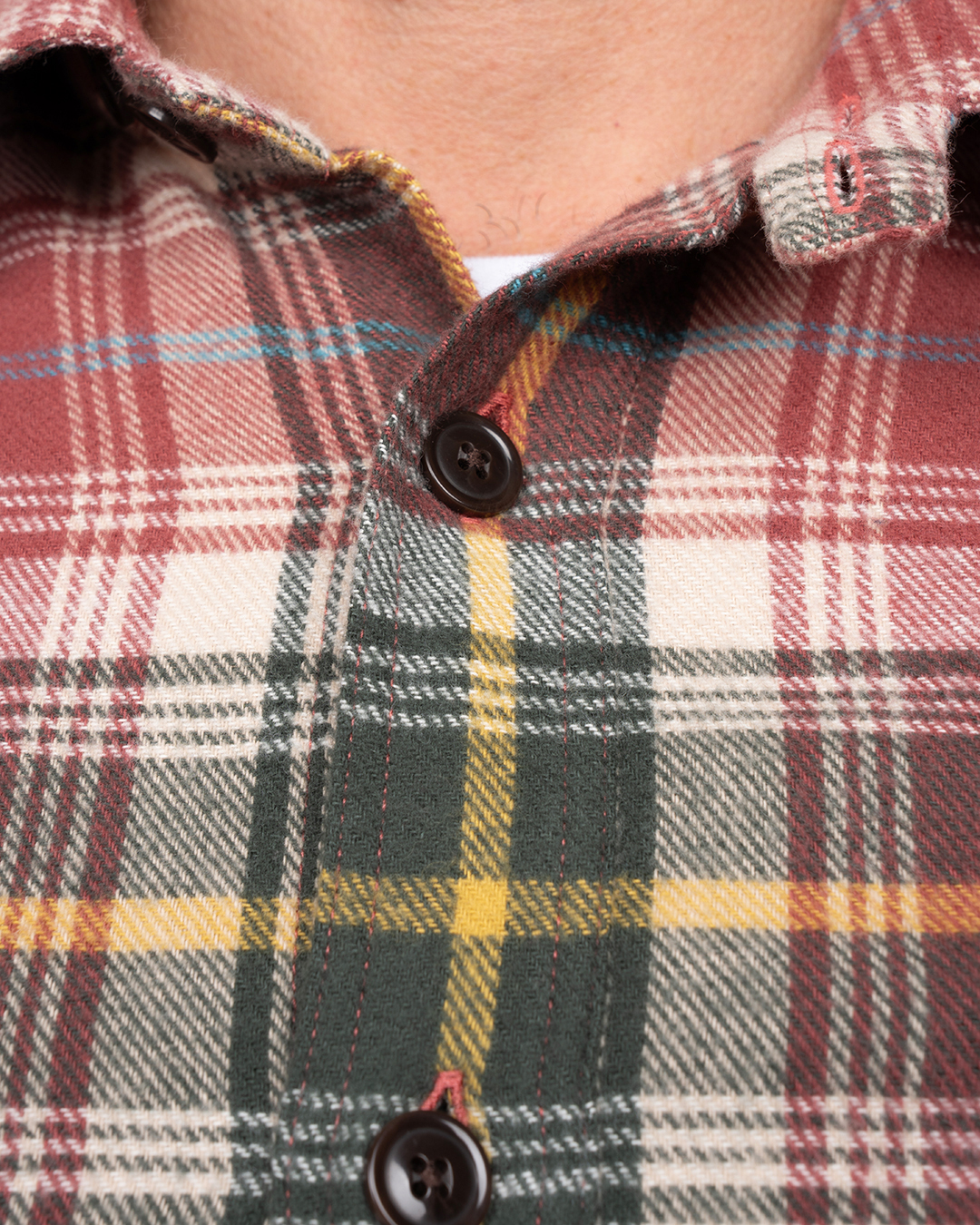 Pike Brothers 1937 Roamer Shirt Alaska Brick - du00e9tail boutons
