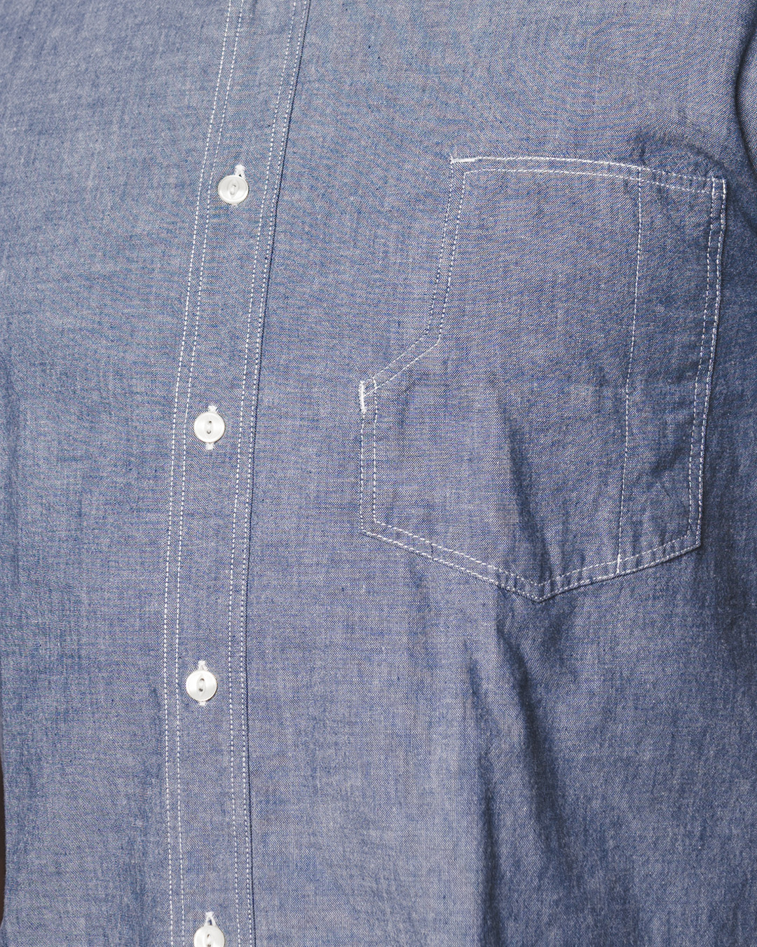 Pike Brothers 1937 Roamer Shirt SS Blue Chambray - du00e9tail poche