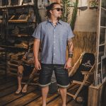 Pike Brothers 1937 Roamer Shirt SS Blue Chambray - portu00e9e face