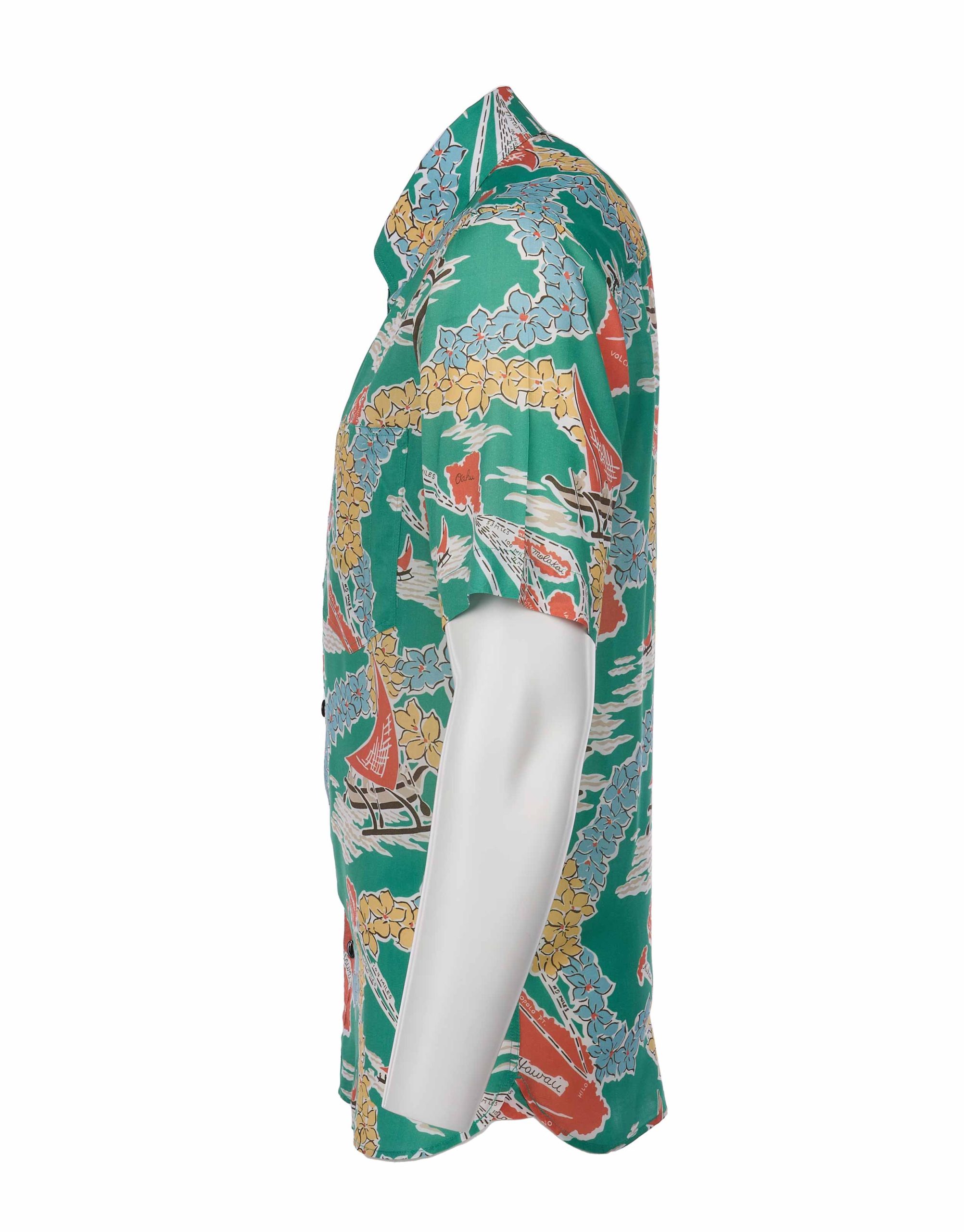 Roamer Shirt SS Hapuna Green - du00e9tail