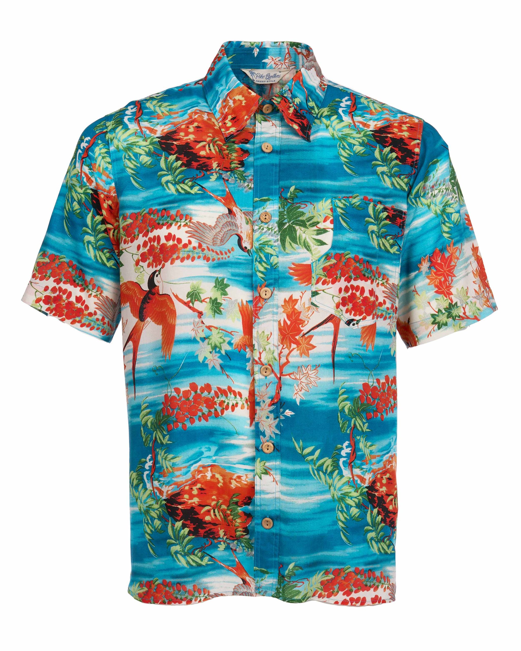Pike Brothers 1937 Roamer Shirt Miyamato Blue manches courtes - vue face