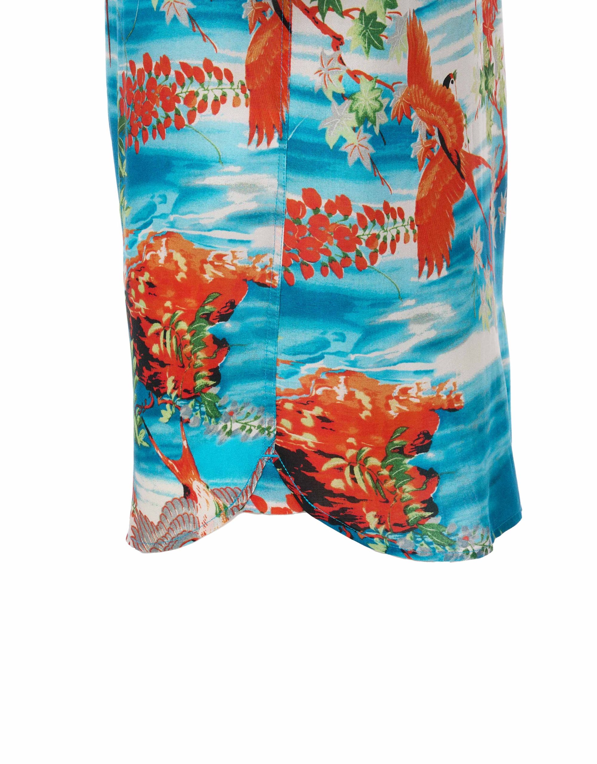 Pike Brothers 1937 Roamer Shirt Miyamato Blue manches courtes - detail col et boutons coco