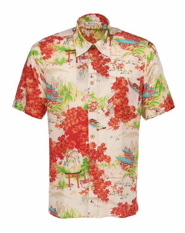 Camisa Roamer de 1937, Miyamato, color naranja, manga corta, O&E