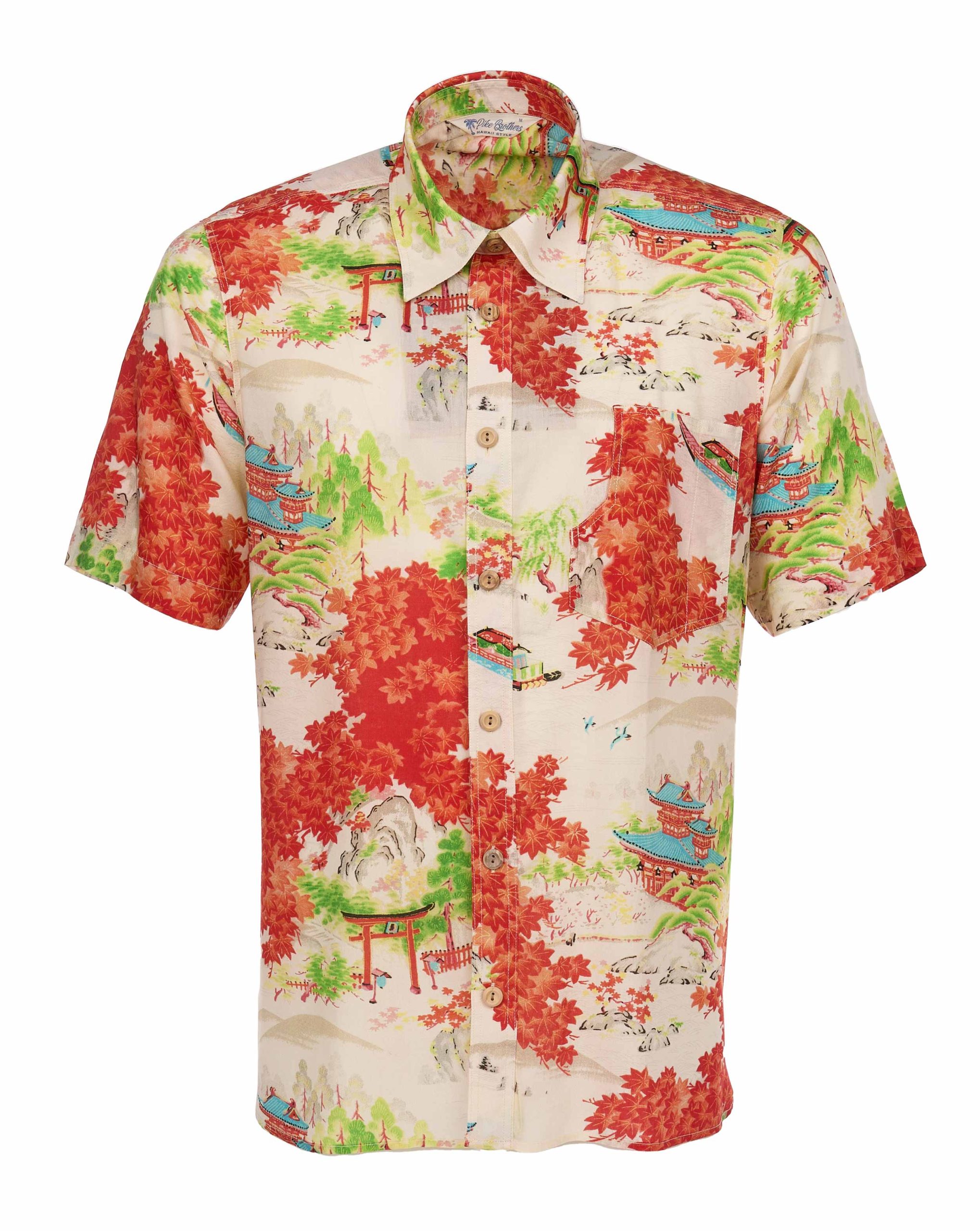 Pike Brothers 1937 Roamer Shirt Miyamato Orange manches courtes - vue face