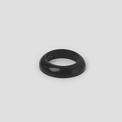 Anneau de Poignée Moto KustomTech Aluminium Noir — Guidon 25,4 mm