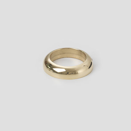 Anneau de Poignée Moto KustomTech Laiton Poli — Guidon 25,4 mm