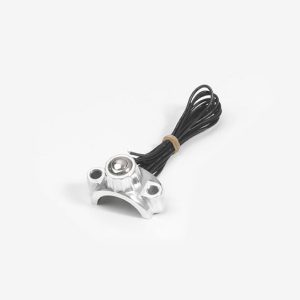 Brida personalizada Kustomtech para Harley con microinterruptor, aluminio pulido, manillar de 1 pulgada, vista principal