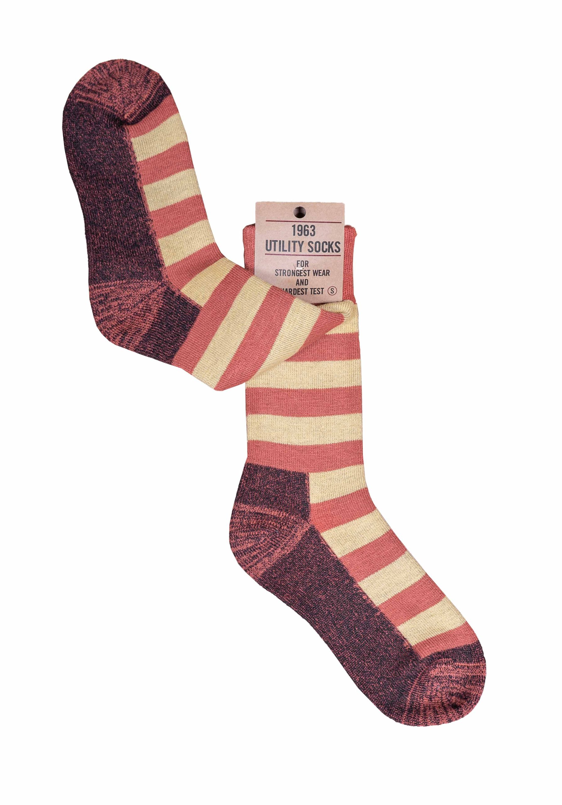 Chaussettes 1963 Utility Socks Walt Orange Pike Brothers - detail