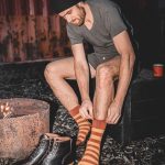 Chaussettes 1963 Utility Socks Walt Orange Pike Brothers - taille M