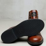 Chaussures 1966 Low Quarters Cognac Oiled Pike Brothers - detail cuir huile