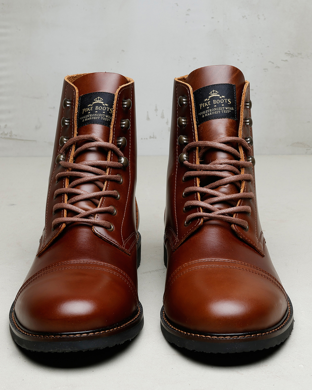 Pike Brothers 1966 Low Quarters Cognac Oiled Eyelet Shoes - size guide