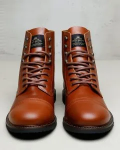 Scarpe Pike Brothers modello Low Quarters Redwood Brown del 1966 - vista laterale
