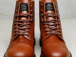 1966 Low Quarters Redwood Brown Pike Brothers Shoes - profile view