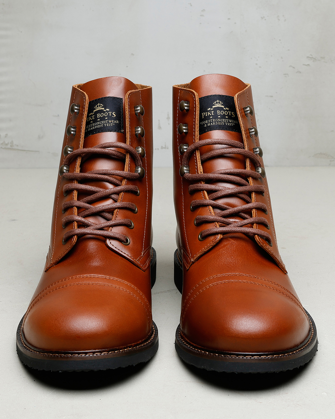 Chaussures 1966 Low Quarters Redwood Brown Pike Brothers - vue de profil