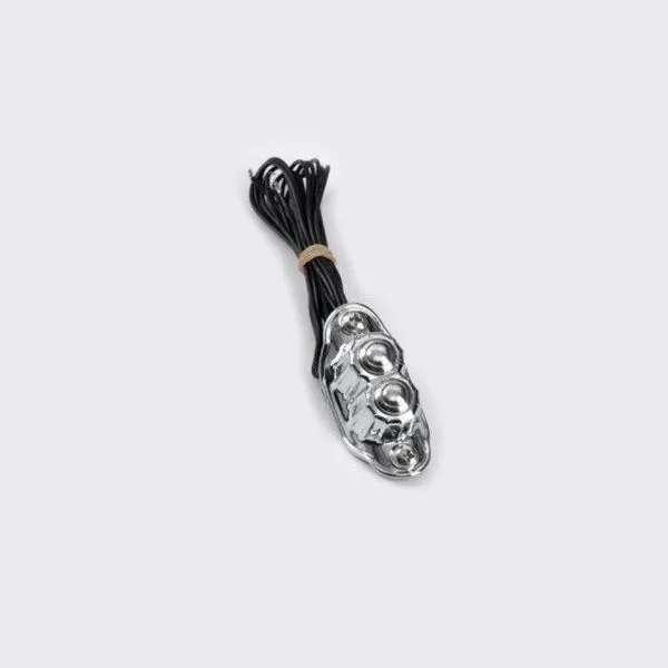 KustomTech Deluxe 2-knops schakelaarunit — Verchroomd 1-inch stuur