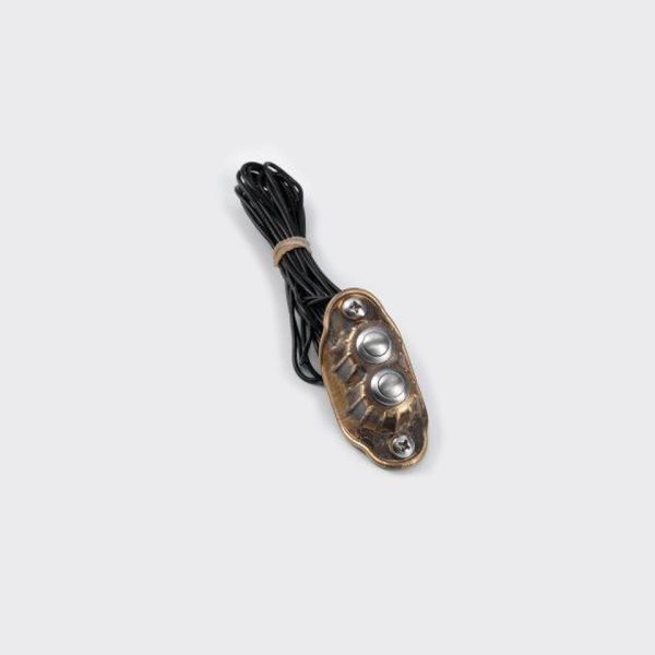Gruppo interruttore a 2 pulsanti KustomTech Deluxe — Ottone grezzo, manubrio da 1 pollice