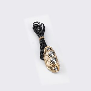 Kustomtech Deluxe Custom Motorcycle Harley-Davidson Deluxe 2-Button Polished Brass Handlebar Switches - 1-Inch Main View - Marseille