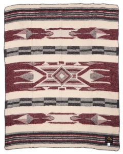 Couverture laine Pike Brothers 1969 Chimayo Red - motifs traditionnels rouge