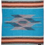 Pike Brothers 1969 La Mesa Blue wollen deken - blauw Californisch patroon