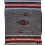 Coperta in lana grigia Orilla 1969 di Pike Brothers - Motivo etnico grigio minerale
