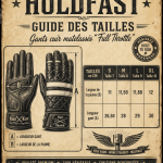 GANTS CUIR JAPAN STYLE MATELASSES HOLD FAST "FULL THROTTLE" — vue 18