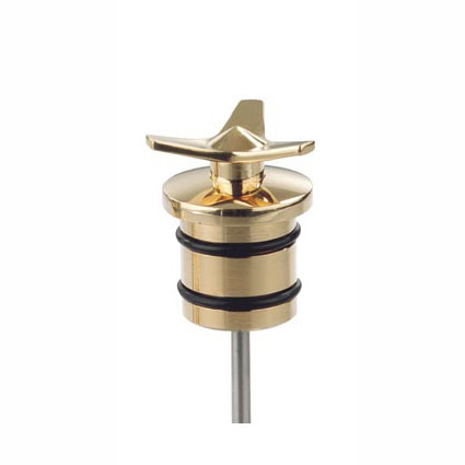 Bouchon huile Spinner KustomTech laiton poli avec jauge pour Harley Softail 2000+