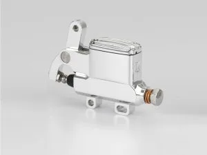 Cilindro maestro de lujo para motocicleta Harley Kustomtech, cable de 14 mm de aluminio pulido, vista principal, Marsella