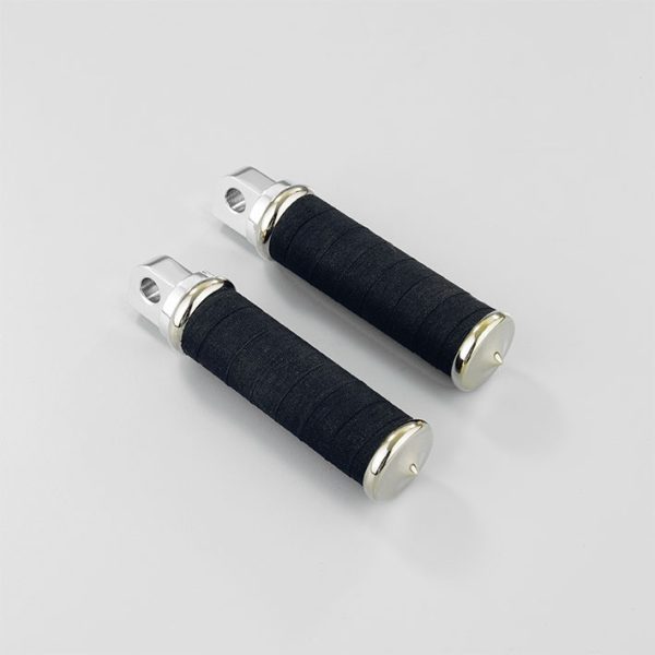 KustomTech Fabric Tape footrests, aluminum and cotton sheathing (pair)